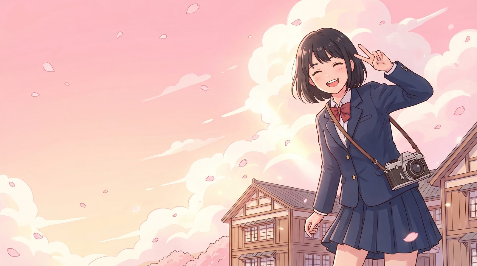 少女萝莉 樱花季二次元视频封面